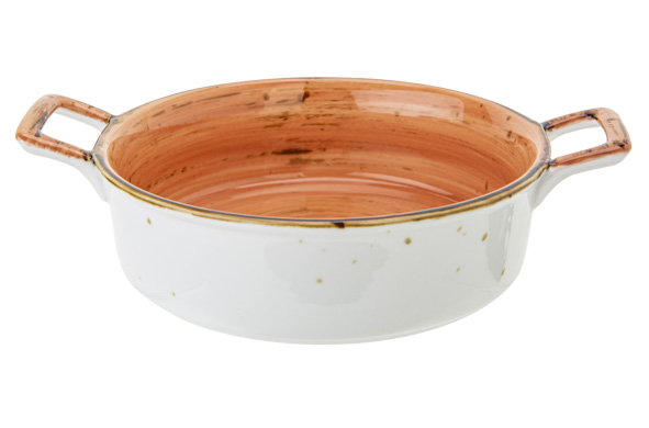 Brisbane Orange Gratinierschüssel + Griff - D15xH4cm